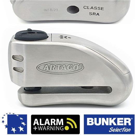 Artago 32 Antirrobo Disco con Alarma Inox Alta Gama BUNKER