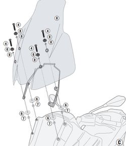 Barra a montar detr??s de la Cupula para colocar S902A, S920M, S920L, S95KIT y porta GPS-Smartphone