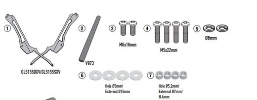 Barra a montar detr??s de la Cupula para colocar S902A, S920M, S920L, S95KIT y porta GPS-Smartphone