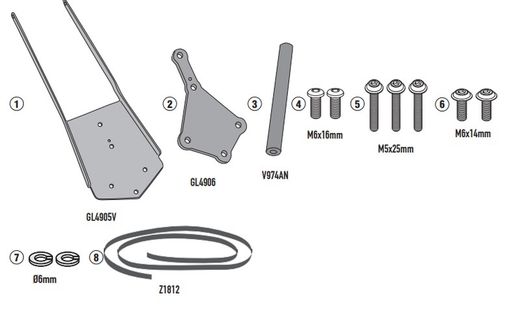 Barra soporte GPS-Smartphone TRACER 9 / TRACER 9 GT (21>)
