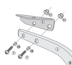 Base portaequipajes Honda CB 650 R 21>23 y 24> / CBR 650 R (21 > 23)