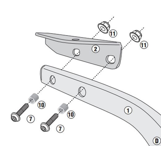 Base portaequipajes Honda CB 650 R 21>23 y 24> / CBR 650 R (21 > 23)