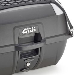 baul B45+ GIVI con resplado, parrilla, alfombrilla y red