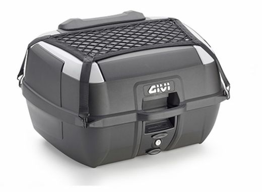 baul B45+ GIVI con resplado, parrilla, alfombrilla y red