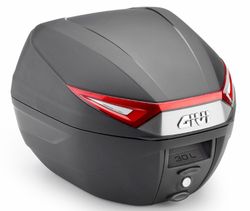 BaÃºl Givi C30N/NT 30 L. (negro) con catadiÃ³ptricos rojo. MONOLOCKÂ®