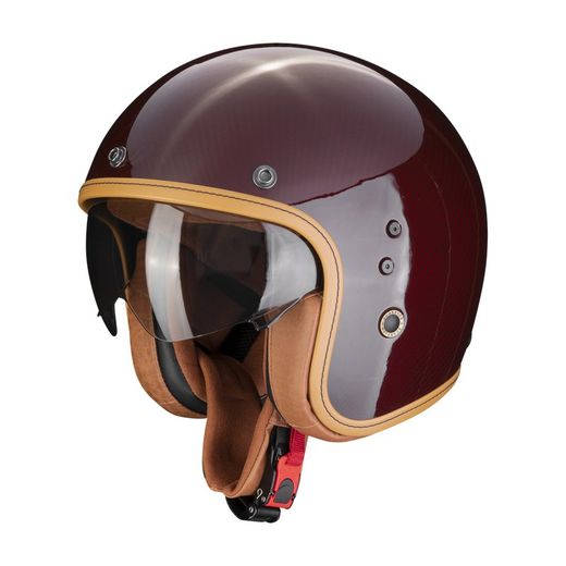 Casco Scorpion BELFAST CARBON EVO SOLID Rojo