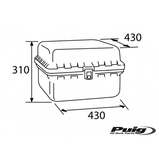 Big box puig amb pany 60ltr.