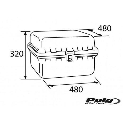 Big box puig amb pany 90ltr.