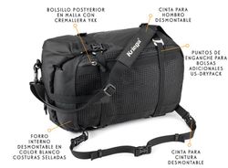 Bolsa de equipaje de moto kriega us-30 drypack cordura