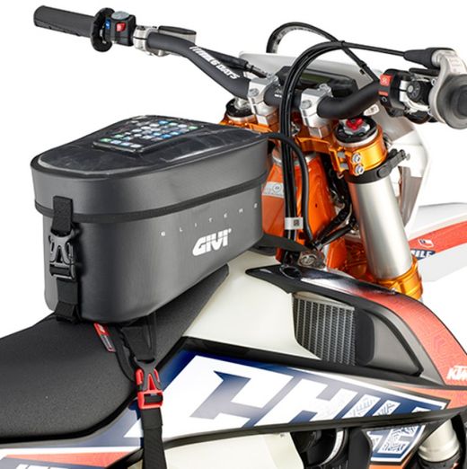 Bolsa deposito impermeable negra, 6 lts, interior amarillo. Givi grt716