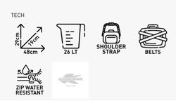 Bolsa sillin moto café racer. 26lts. Kappa RB101