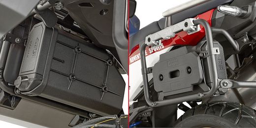 Caja de herramientas para moto a montar entre el portamaletas lateral y el carenado de la moto. Givi s250