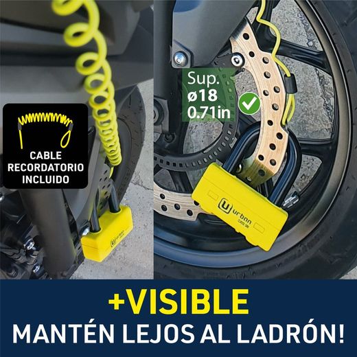 Candado Antirrobo Moto Alta Seguridad 18 mm UR75