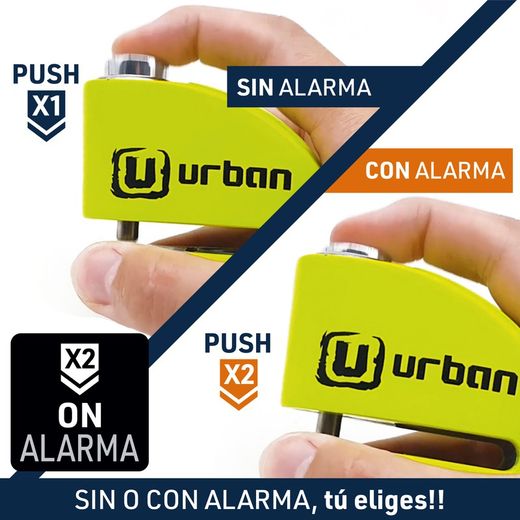 Candado Antirrobo Moto Disco con Alarma 120 Db, UR906x