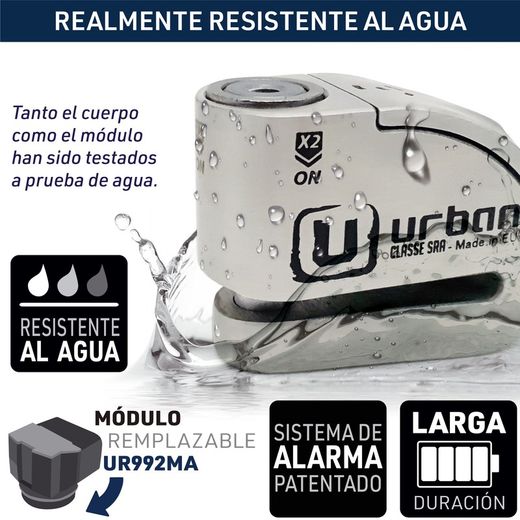 Candado Antirrobo Moto Disco con Warning y Alarma 120dba