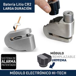 Candado Antirrobo Moto Disco con Warning y Alarma 120dba