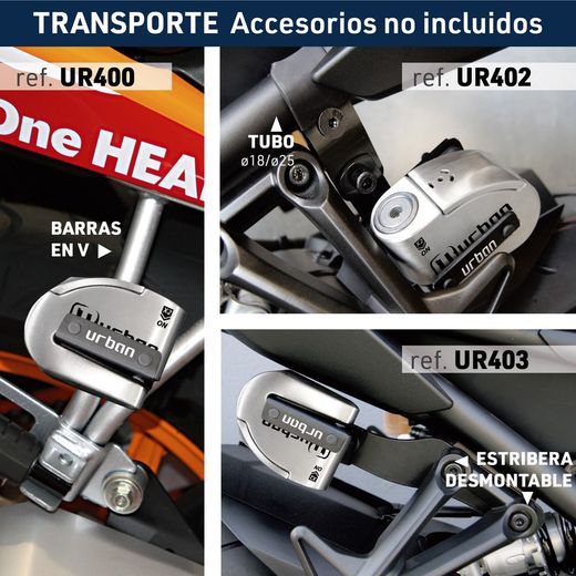 Candado Antirrobo Moto Disco con Warning y Alarma 120dba