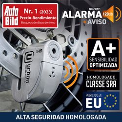 Candado Antirrobo Moto Disco con Warning y Alarma 120dba