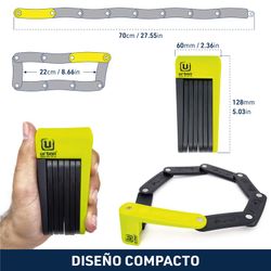 Candado Bicicleta Plegable, Visible, 70 cm UR469Y