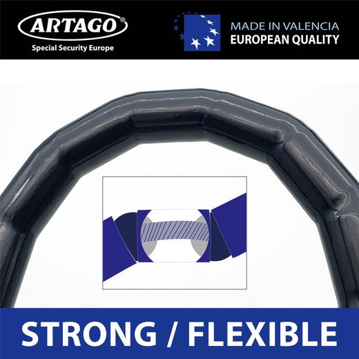Candado Moto Articulado con Alarma 120dB ON/Off, Warning