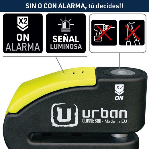 Candado Moto Disco Alarma Hi-Tech 120dB, URBAN 999