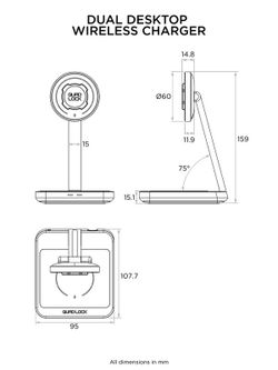 Cargador doble inalámbrico QUAD LOCK MAG