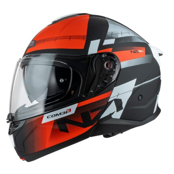 Casco Abatible NZI Combi 3 Duo Metric Black & Red Matt