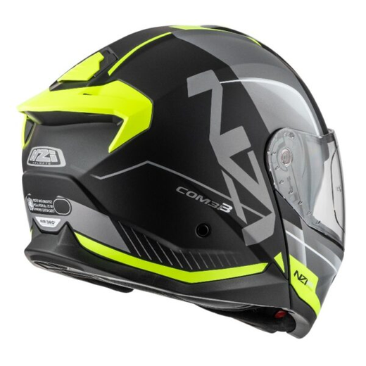 Casco Abatible NZI Combi 3 Duo Orbe Black & Antracite & Yellow Matt