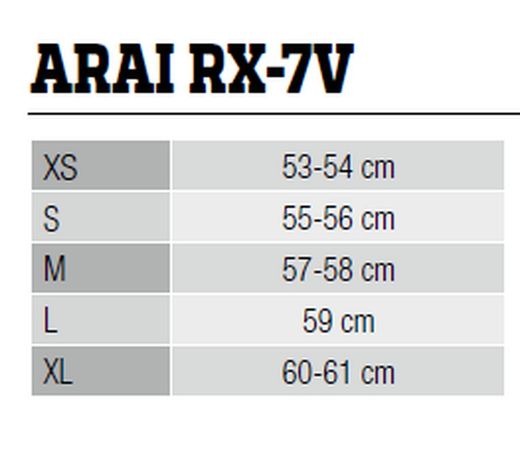 Casco ARAI RX-7V EVO JR65 - Rojo.