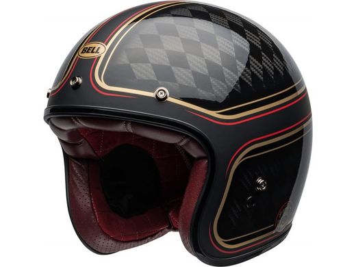 Casco bell custom 500 carbon rsd checkmate negro/oro,