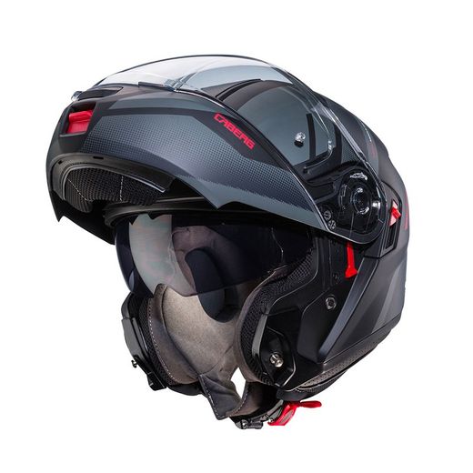 Casco Caberg Levo X Manta H9 Negro mate/antracita/Rojo