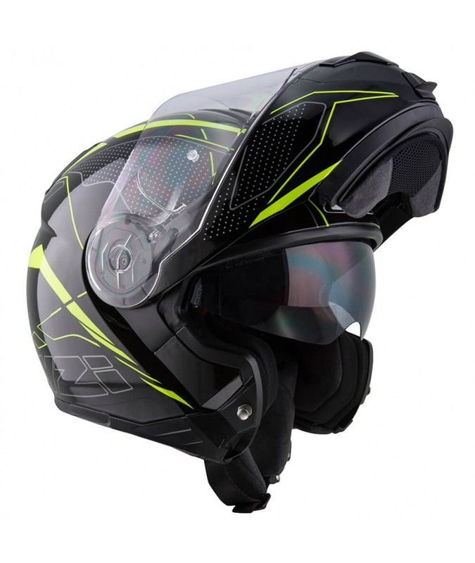 NZI - Casco modulare, Combi Duo, colore nero, oro brillante, misura M