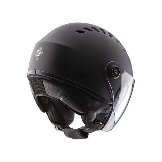 Casco demi–jet EL´TOP con ventilación Negro mate