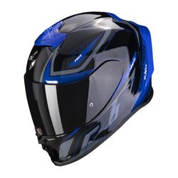 Casco Escorpion EXO-R1 EVO AIR GAZ Negro metal-Azul