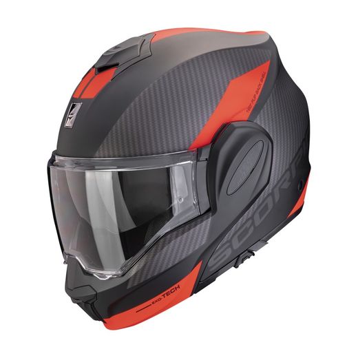 Casco Scorpion EXO-TECH EVO TEAM Negro mate-Plata-Rojo