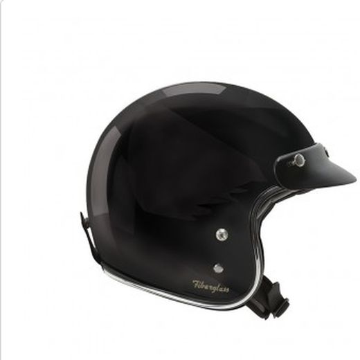 Casco Garibaldi Vintage G02x negro brillo ECE 22.06.
