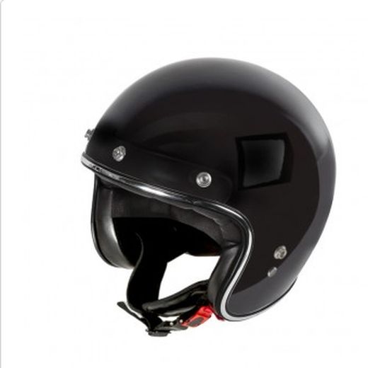 Casco Garibaldi Vintage G02x negro brillo ECE 22.06.