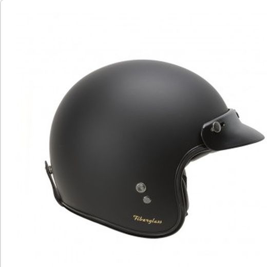Casco Garibaldi Vintage G02x negro mate ECE 22.06.