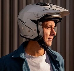 Casco hebo trial zone 5 blanc