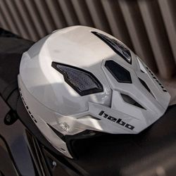 Casco hebo trial zone 5 blanc