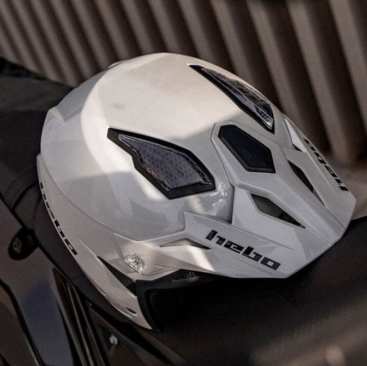 Casco hebo trial zone 5 blanc