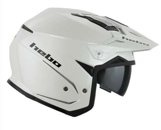 Casco Hebo trial Zone 5 monocolor Blanco.