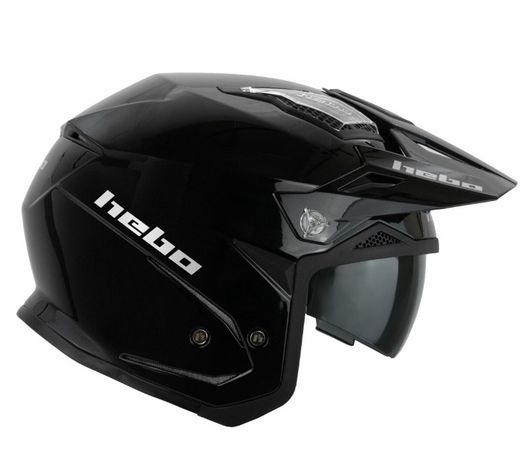 Casco Hebo trial Zone 5 monocolor Negro.