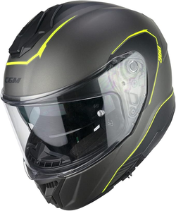 Casco Integral 360 KAD (Grafito y Amarillo Fluorescente)