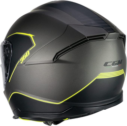 Casco Integral 360 KAD (Grafito y Amarillo Fluorescente)