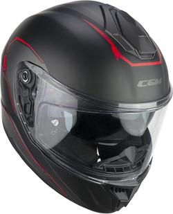 Casco Integral 360 KAD (Negro y Rojo Mate)