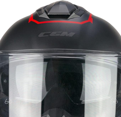 Casco Integral 360 KAD (Negro y Rojo Mate)