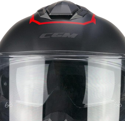 Casco Integral 360 KAD (Negro y Rojo Mate)