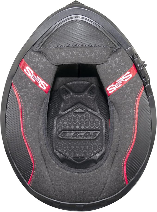 Casco Integral 360 KAD (Negro y Rojo Mate)