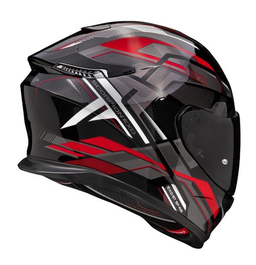 Casco Scorpion EXO-GT SP AIR AUGUSTA Negro-Gris-Rojo